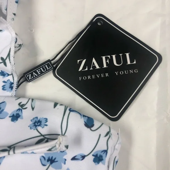 ZAFUL 2 PIECE FLORAL BIKINI SWIMSUIT SIZE 6 - Picture 6 of 7